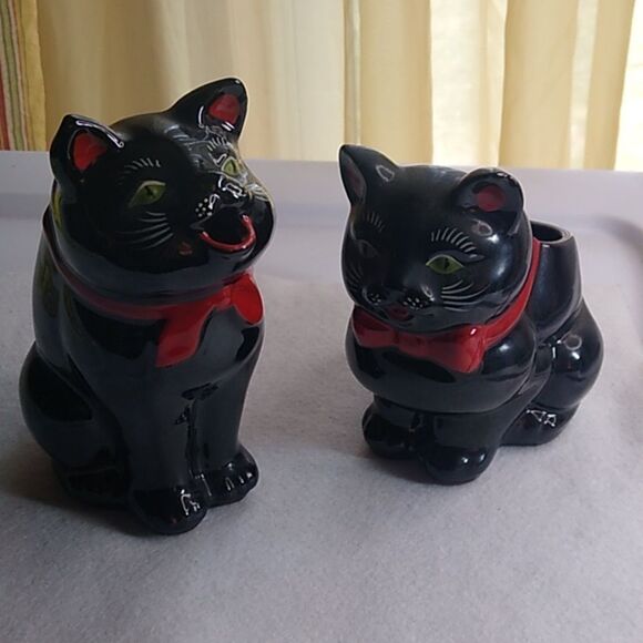 Vintage Cat Redware Product of Shafford Japan Cat Ceam & Sugar Cottagecore, …